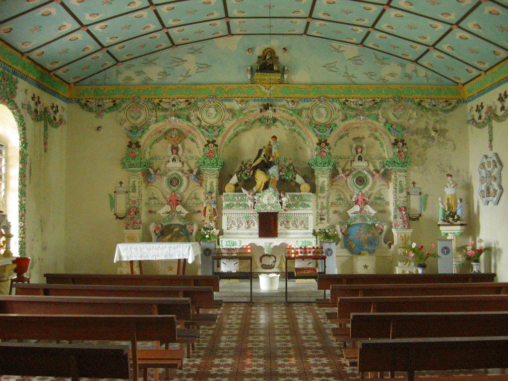 Interior of the Church of Sainte-Anne in Saint-Benoît