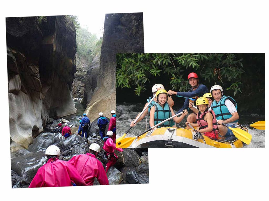Le rafting en eaux vives à Saint-Benoît - Groupe en famille