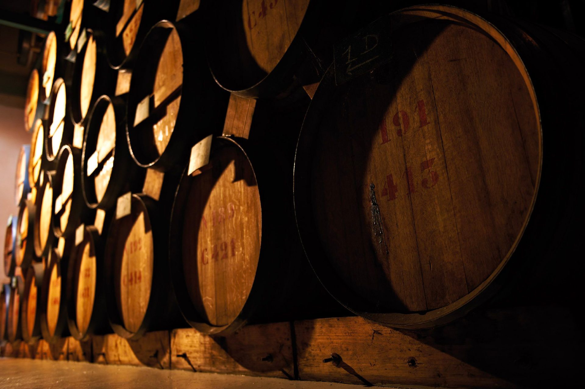 Barrel of rum at the Bois Rouge factory in Saint-André