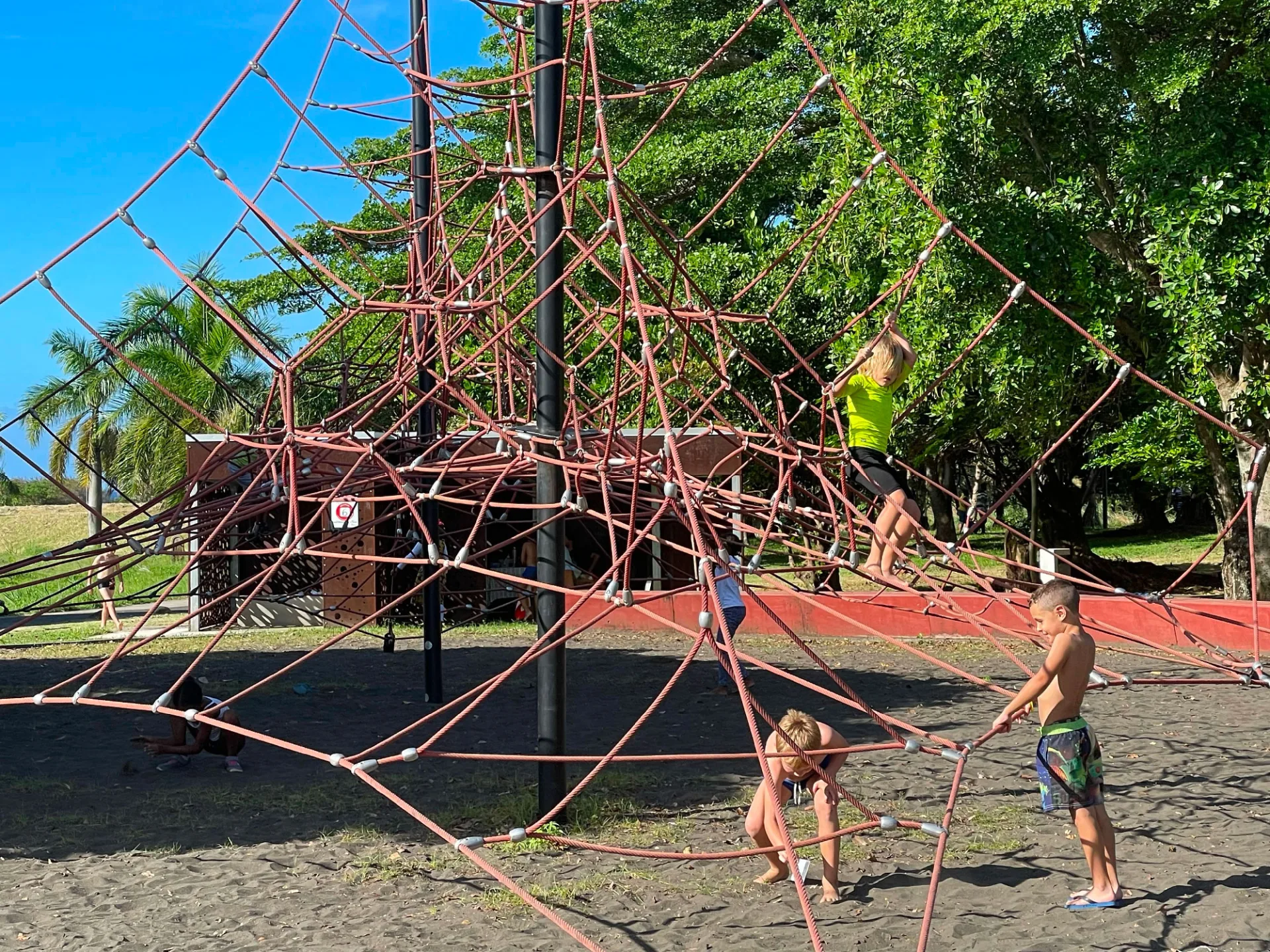 Playground at Colossus Park in Saint-André