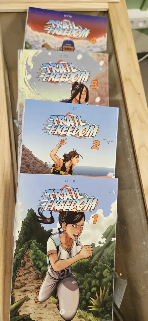 trail freedom book at the artisans' boutique on the east side of Réunion