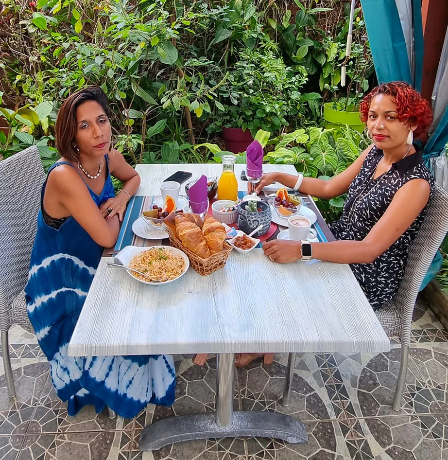 Petit-déjeuné au Lodge d'Eden à Bras-Panon