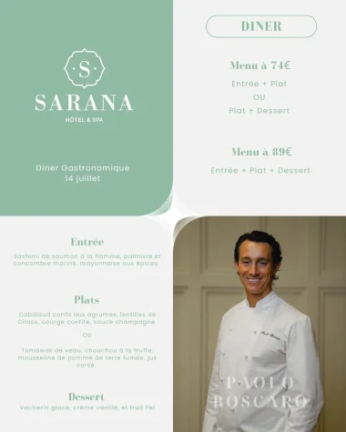 Dîner gastronomique au Sarana à Salazie