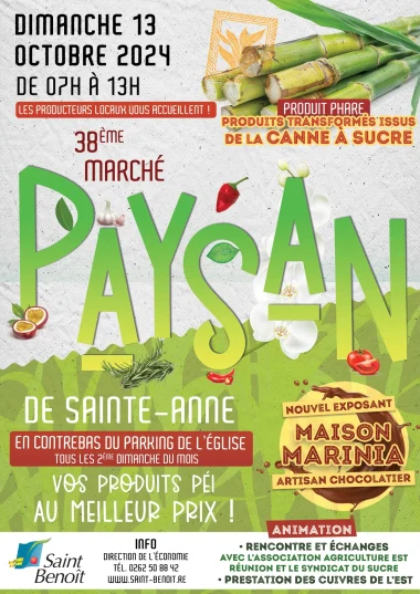 Marché paysan à Saint-Benoît