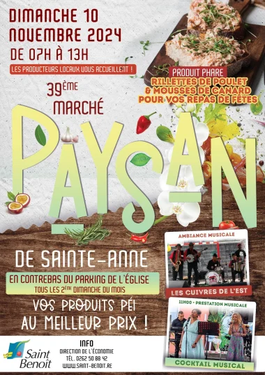 Marché paysan à Saint-Benoît