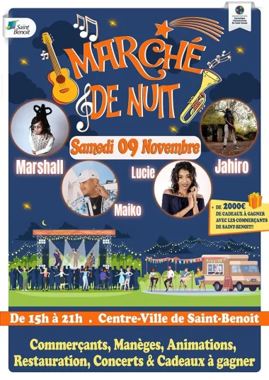 Marché de nuit à Saint-Benoît