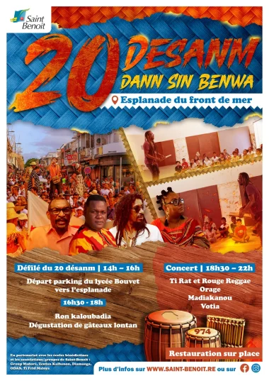 Le 20 désanm à Saint-Benoît