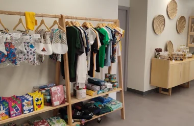 Textile corner at the craftsmen’s shop