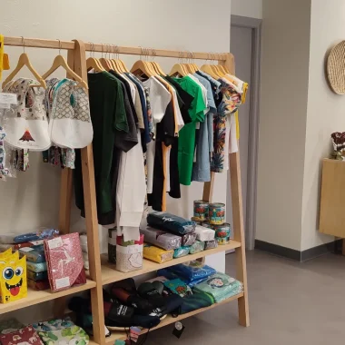 Textile corner at the craftsmen’s shop