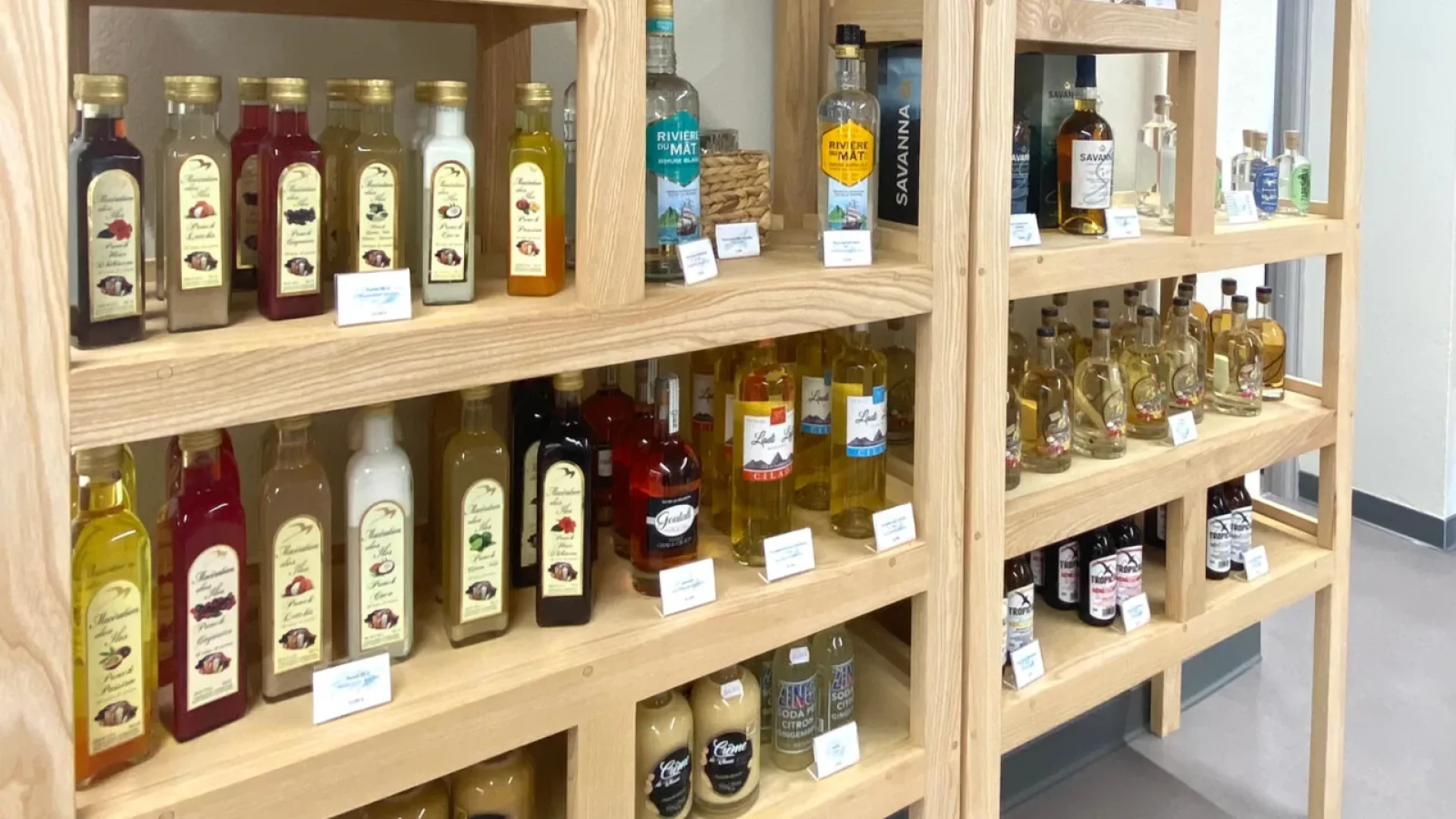 Les spiritueux à la boutique des artisans