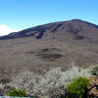 Blick auf den Vulkan Pas de Bellecombe-Jacob in Réunion