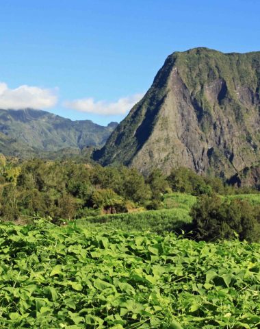 View of the Piton d'Anchaing in Salazie