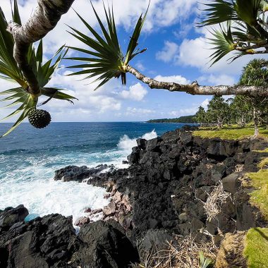 La Cayenne in Sainte-Rose view of the Indian Ocean - The eastern coast of Reunion