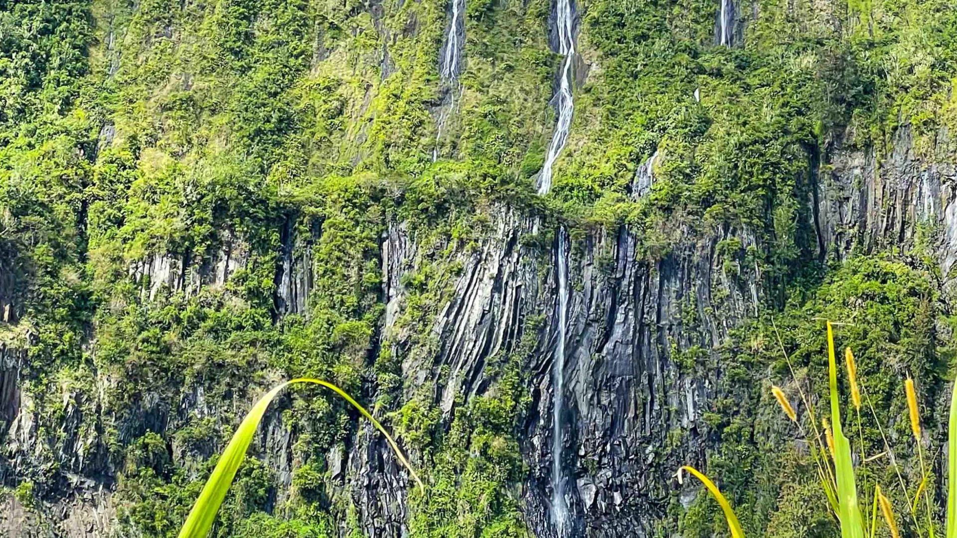 Cascade of the wedding veil in Salazie