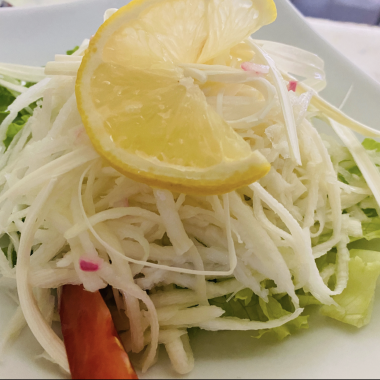 Salade de palmiste au restaurant Velli à Saint-André