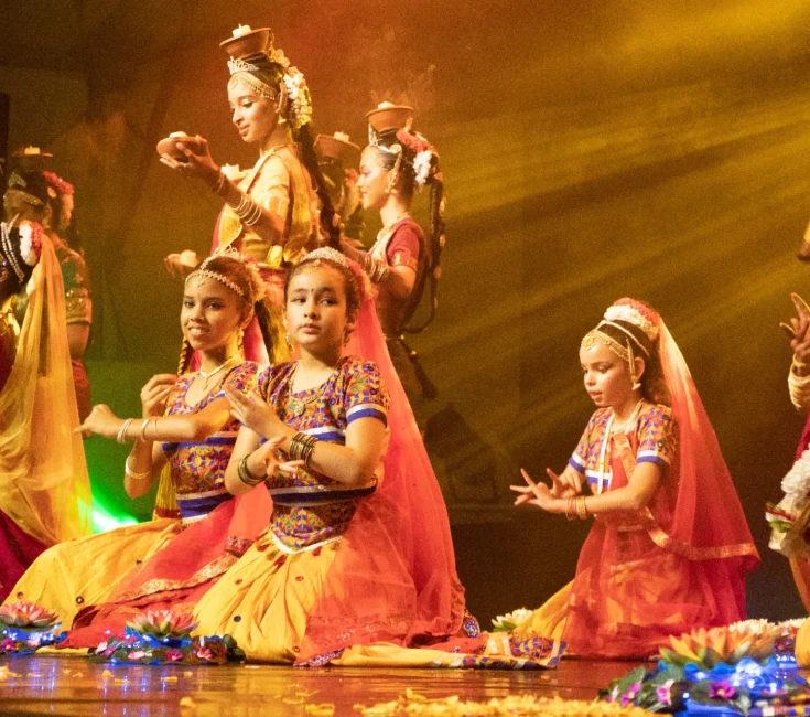 Die Dipavali 2023, eine große indische Show in Saint-André.