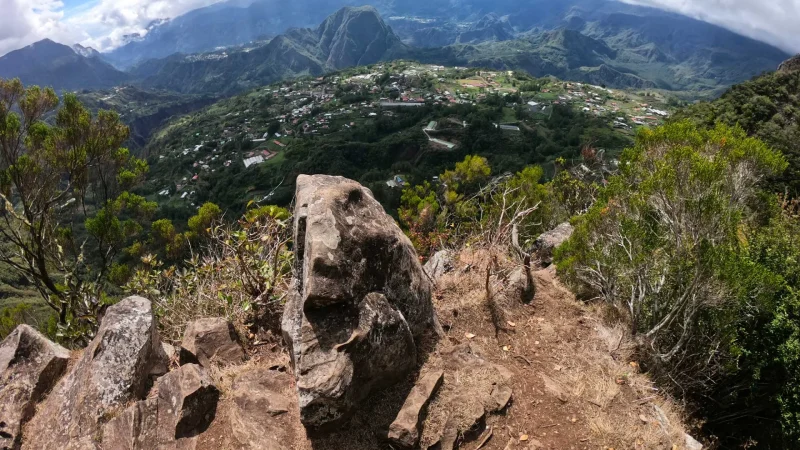 Cumbre de la caminata La ventana en Saint-Benoît